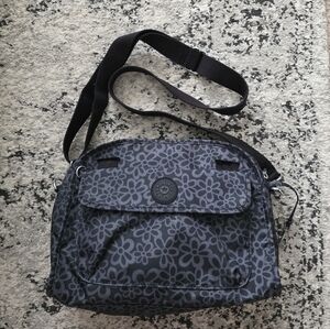 Kipling Medium Crossbody Nylon Gray Black